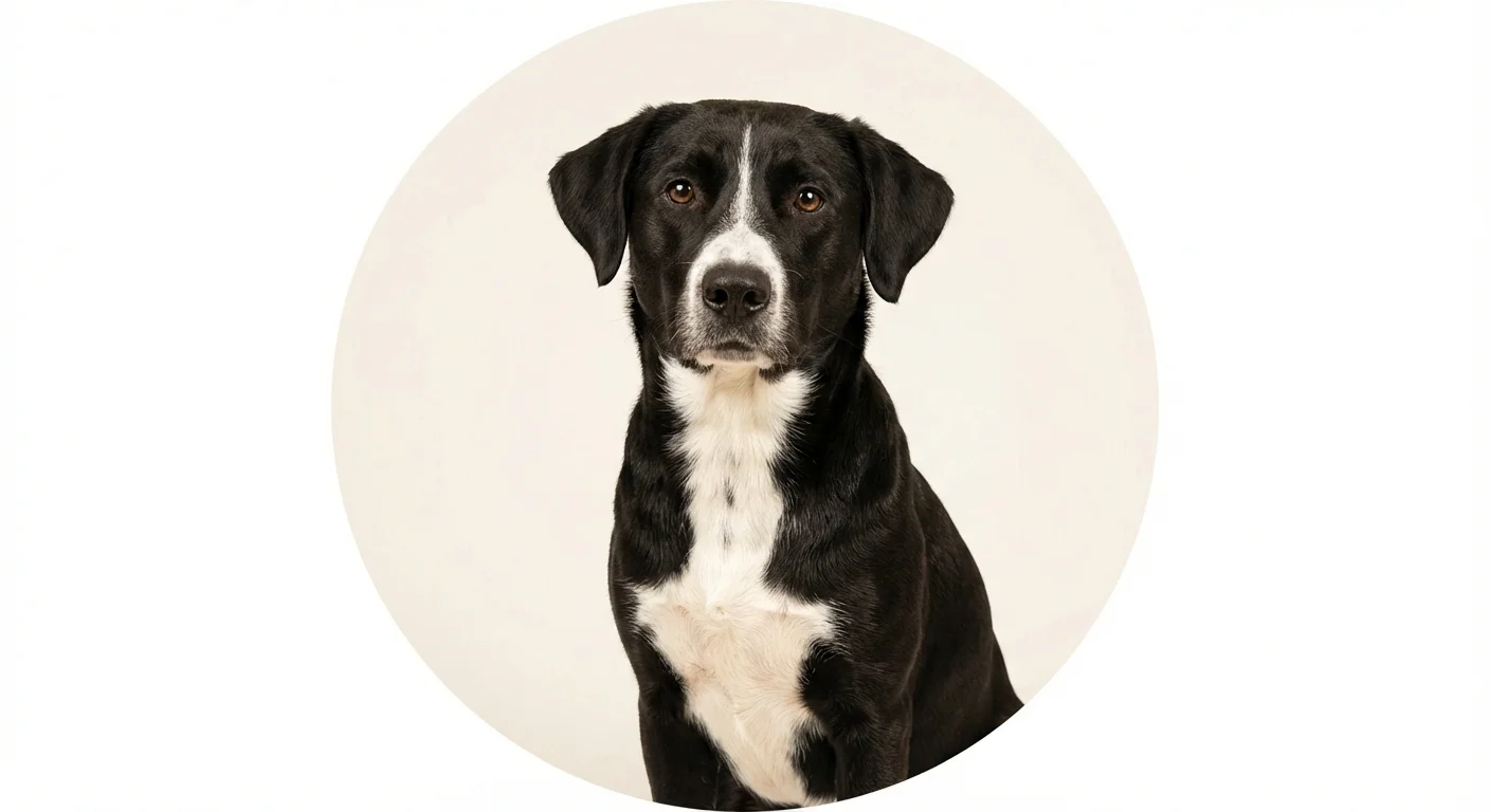 Borador dog — studio head-and-shoulders portrait showing typical coat color and facial features