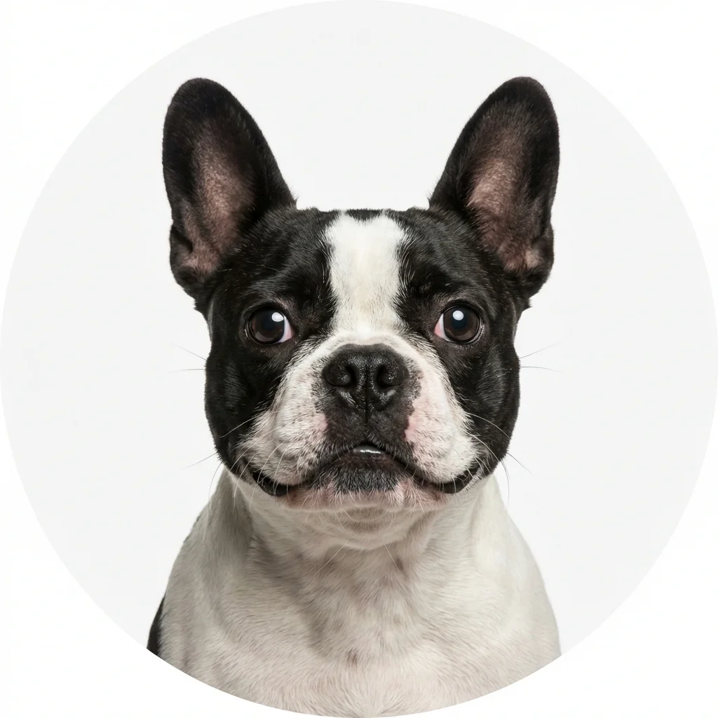 Frenchton dog — studio head-and-shoulders portrait showing typical coat color and facial features